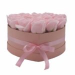 Ancient Wisdom Soap Flower 13 Pink Roses Heart Shaped Bouquet - Image 5