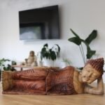 Ancient Wisdom Handcrafted Sleeping Buddha Statue - 50cm - Image 2