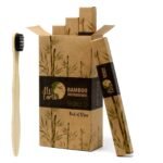 Ancient Wisdom Bamboo Toothbrush - Charcoal Medium Soft