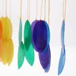 Ancient Wisdom Large Rainbow Colours Leaf Wind Chime - Image 3