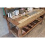 Agnes + Cat Large 2.2m Standard Wooden Table with Top Shelf - Image 3