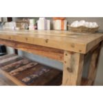 Agnes + Cat Large 2.2m Standard Wooden Table with Top Shelf - Image 4