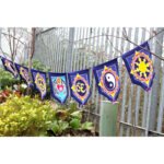Ancient Wisdom 7 Flags Banner Batik Wall Art - Love In The Center - Image 2