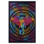 Ancient Wisdom Single Cotton Bedspread + Wall Hanging - Elephant Head
