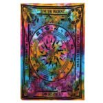Ancient Wisdom Single Cotton Bedspread + Wall Hanging - Cycle of Ages