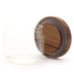 Ancient Wisdom Clear 7cm Cottage Bamboo Lid Glass Jar - Image 2