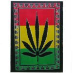Ancient Wisdom Handcrafted Cotton Wall Art (112 x 78cm) – Herbal Leaf
