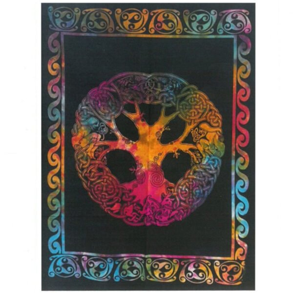 Ancient Wisdom Handcrafted Cotton Wall Art (112 x 78cm) – Tree with Adam & Eve