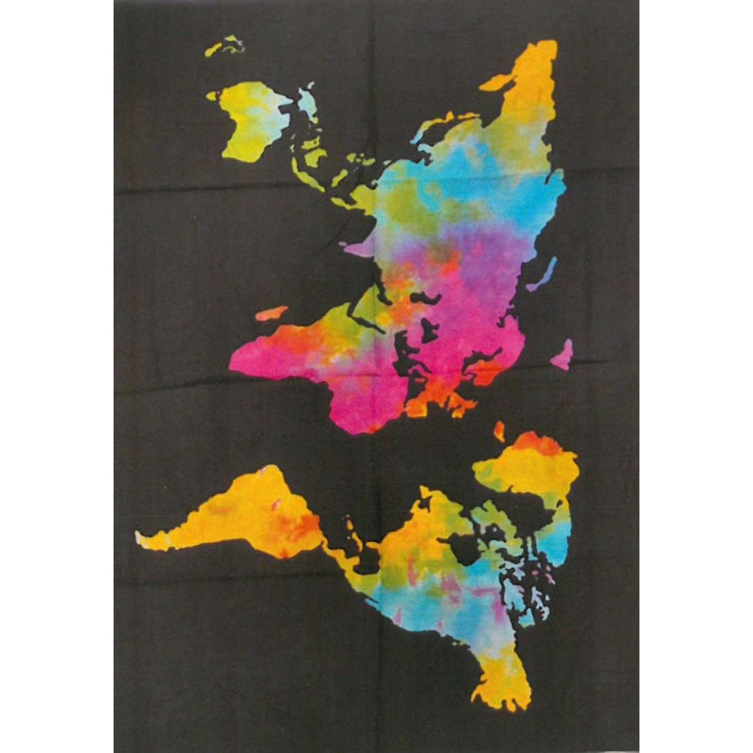 CWA-19 Ancient Wisdom Cotton Wall Art (78x112cm) – World Map Ancient Wisdom Cotton Wall Art (78x112cm) – World Map - Image 1