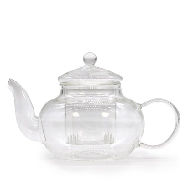 Ancient Wisdom 400ml Glass Round Pearl Infuser Teapot