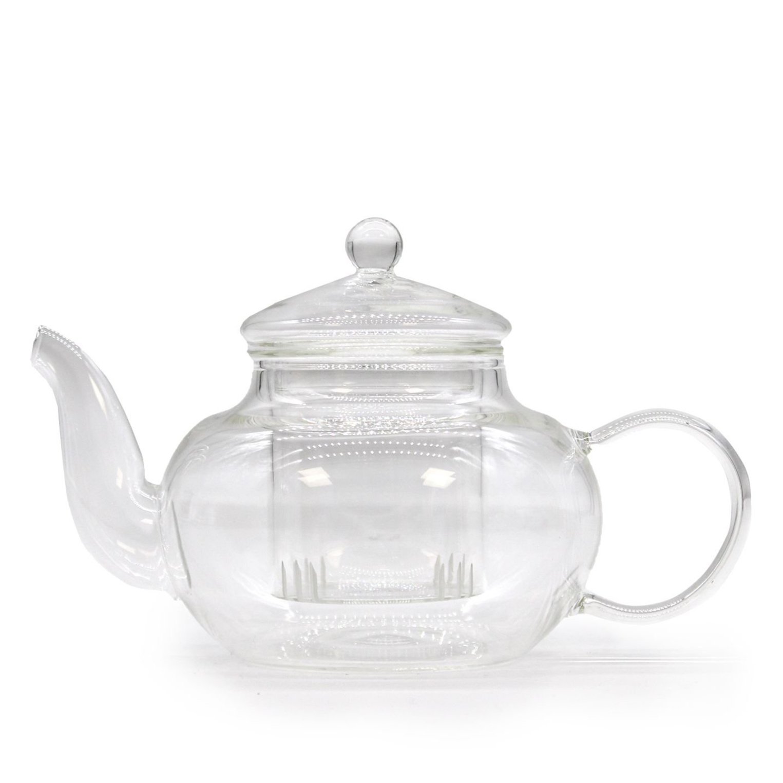 GTeaP-04 Ancient Wisdom 400ml Glass Round Pearl Infuser Teapot Ancient Wisdom 400ml Glass Round Pearl Infuser Teapot - Image 1