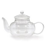 Ancient Wisdom 400ml Glass Round Pearl Infuser Teapot