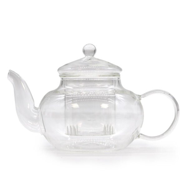 Ancient Wisdom 400ml Glass Round Pearl Infuser Teapot