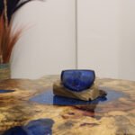 Ancient Wisdom Sky Blue Tamarind Wood & Resin Coffee Table - Image 3