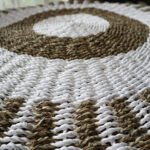 Ancient Wisdom Round Seagrass Inner Sun White & Tan Rug – 1m - Image 2