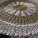 Ancient Wisdom Round Seagrass Inner Sun White & Tan Rug – 1m - Image 2