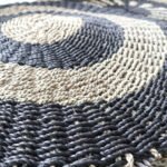 Ancient Wisdom Round Seagrass Circles Black & Tan Rug – 1m - Image 3