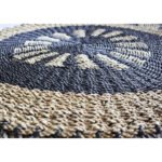 Ancient Wisdom Round Seagrass Inner Sun Black & Tan Rug – 1m - Image 5