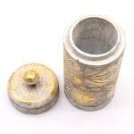 Ancient Wisdom White & Gold Tall Wooden Container - Image 2