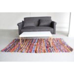 Ancient Wisdom Large Handmade Velvet & Cotton Indian Rug (105 x 185cm) - Image 5