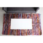 Ancient Wisdom Large Handmade Velvet & Cotton Indian Rug (105 x 185cm) - Image 2