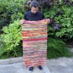 Ancient Wisdom Handmade Small Indian Cotton Rag Rug (80 x 90cm)