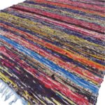 Ancient Wisdom Luxury Cotton Rag Rug (153 x 90cm) – Blue - Image 2