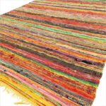 Ancient Wisdom Luxury Cotton Rag Rug (154 x 90cm) - Yellow - Image 6