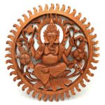 Ancient Wisdom 40cm Ganesh Design Decorative Wooden Panel