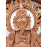Ancient Wisdom 40cm Ganesh Design Decorative Wooden Panel - Image 2