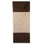 Ancient Wisdom Indian Cotton Rug (70x170cm) – Dark Brown / Beige