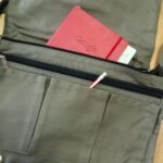Ancient Wisdom Olive Cotton Canvas Laptop Messenger Bag - Image 2