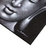 Ancient Wisdom Grey Brocade Detail Buddha Painting Canvas Art - Image 2