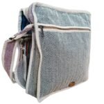 Ancient Wisdom Curves Design Hemp Laptop Messenger Bag - Image 5