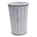 Ancient Wisdom Large Whitewash Albasia Wood Storage Tub