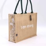 Hop Hare Jute Big Bag - I Am Strong - Image 4