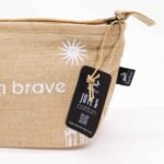 Hop Hare Jute Pouch - I Am Brave - Image 2