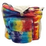 Ancient Wisdom Tie-Dye Hemp Study Bag with Front Pocket