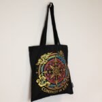 Ancient Wisdom Iconic Black Cotton Classic Tote Bag – Compass of Life - Image 6