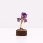 Ancient Wisdom Mini Amethyst Gemstone Tree (15 Stones) On Wooden Base - Image 4
