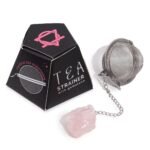 Ancient Wisdom Raw Crystal Gemstone Tea Strainer - Rose Quartz