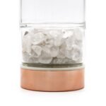 Ancient Wisdom Rose Gold Crystal Glass Tea Infuser Bottle – Rock Quartz - Image 2
