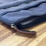 Hop Hare Stonewash Cotton Travel Laptop Pouch – Charcoal - Image 2