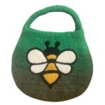 Ancient Wisdom One Handle with Magnet Water Felted Bee Bag – Garden Greens