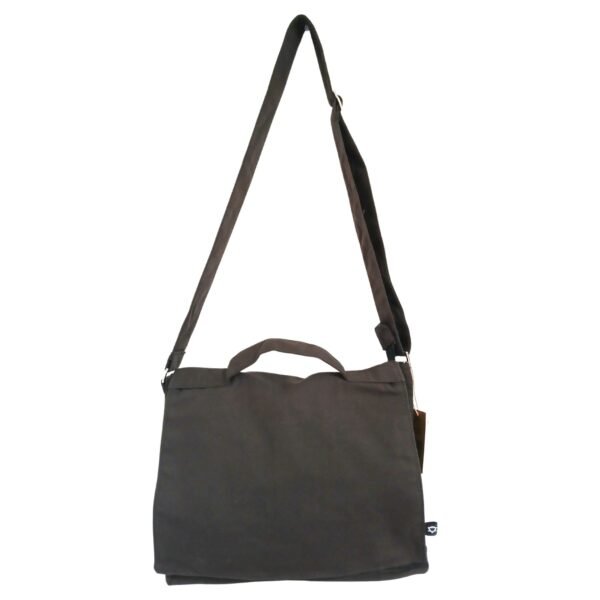 Ancient Wisdom Charcoal Cotton Canvas Laptop Messenger Bag