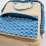 Ancient Wisdom Large Handmade Kathmandu Backpack - Dhaka Design (39x28x13cm) - Image 2