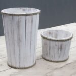 Ancient Wisdom Small Whitewash Albasia Wood Storage Tub - Image 4