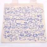 Ancient Wisdom Sea Life Design Big Cotton Shopping Bag - Image 5