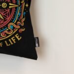 Ancient Wisdom Iconic Black Cotton Classic Tote Bag – Compass of Life - Image 4