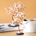 Ancient Wisdom Small Rock Quartz On Black Agate Base (35 Stones) Gemstone Tree - Image 4